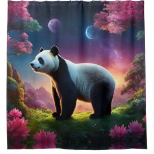 Panda in a Fantasy Garden