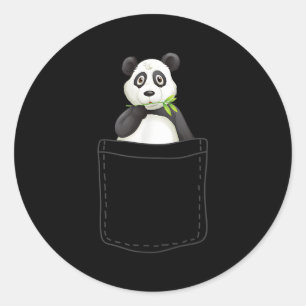 Panda In The Pocket Panda Classic Round Sticker