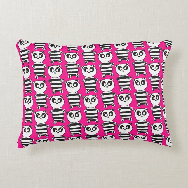 Panda Kids  Accent Pillow (Front)