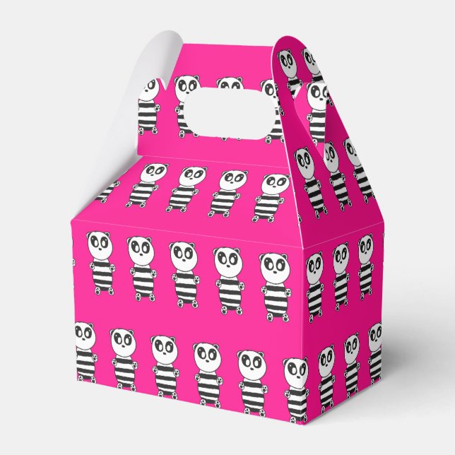Panda Kids  Favor Box (Front Side)