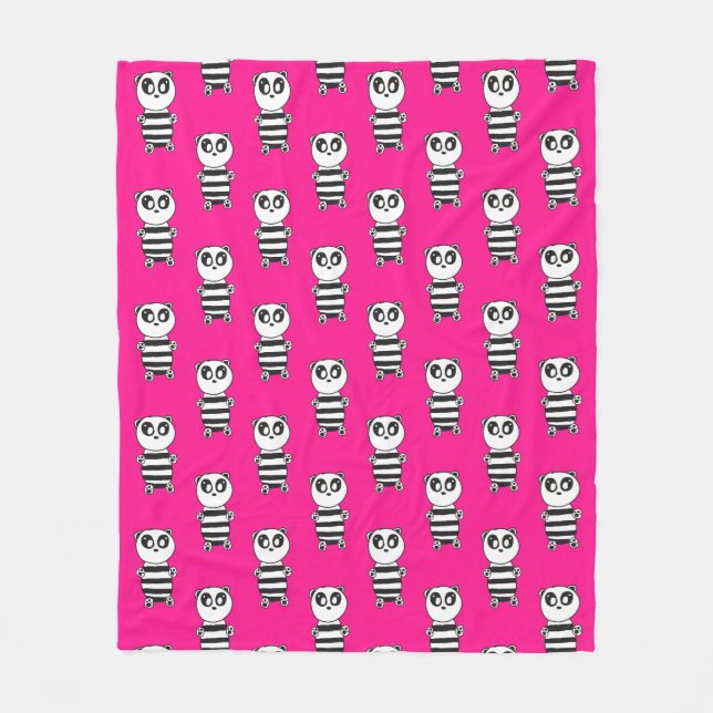 Panda Kids  Fleece Blanket (Front)
