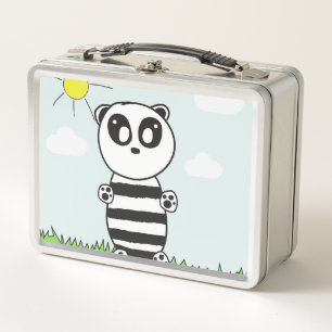 Panda Kids Metal Lunch Box