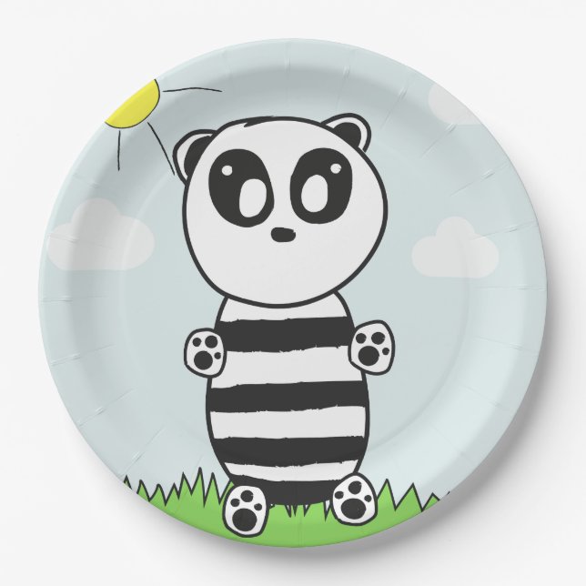 Panda Kids   Paper Plate (Front)