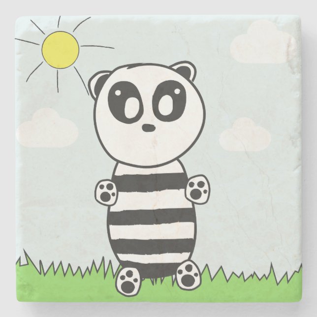 Panda Kids   Stone Coaster (Front)