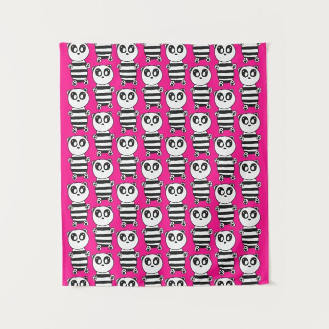 Panda Kids  Tapestry (Front)