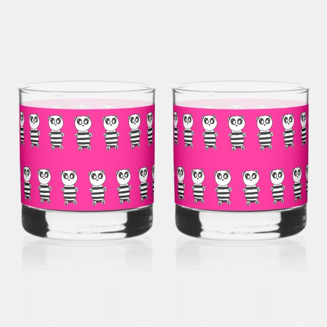 Panda Kids  Whiskey Glass (Front)