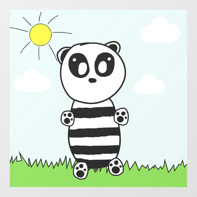 Panda Kids    Window Cling (Sheet)