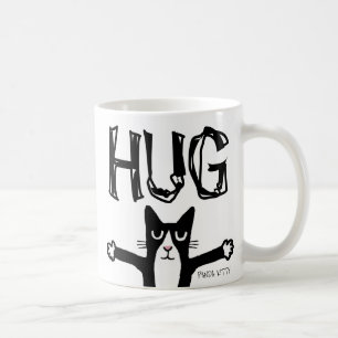 PANDA KITTY CAT COFFEE MUG, HUG COFFEE MUG