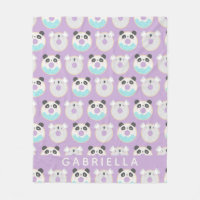 Panda Koala Kawaii Doughnut Pattern Personalized N