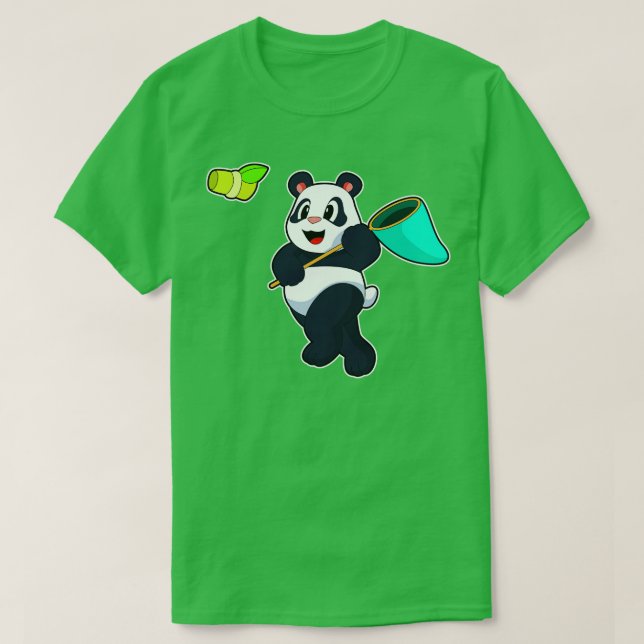 Panda Landing net Bamboo T-Shirt (Design Front)