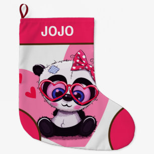  panda large christmas stocking