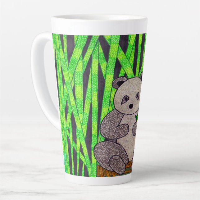 Panda - Latte Mug (Left Angle)