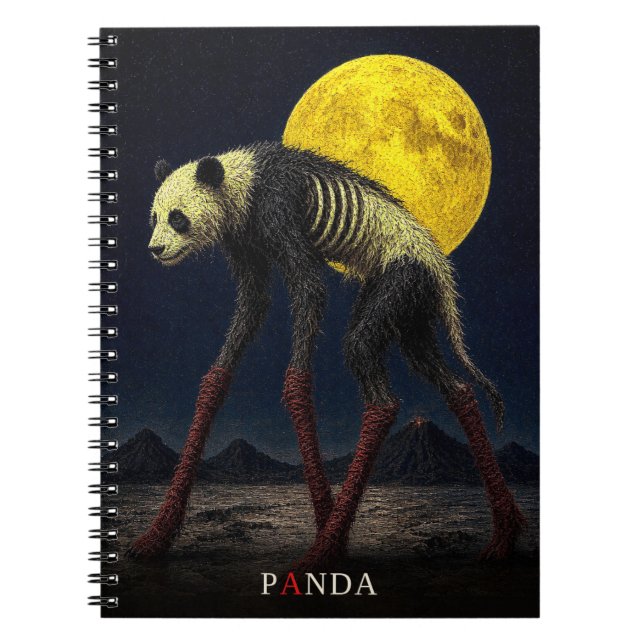 Panda Long Socks gothic Surreal Notebook (Front)