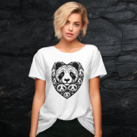 Panda love heart