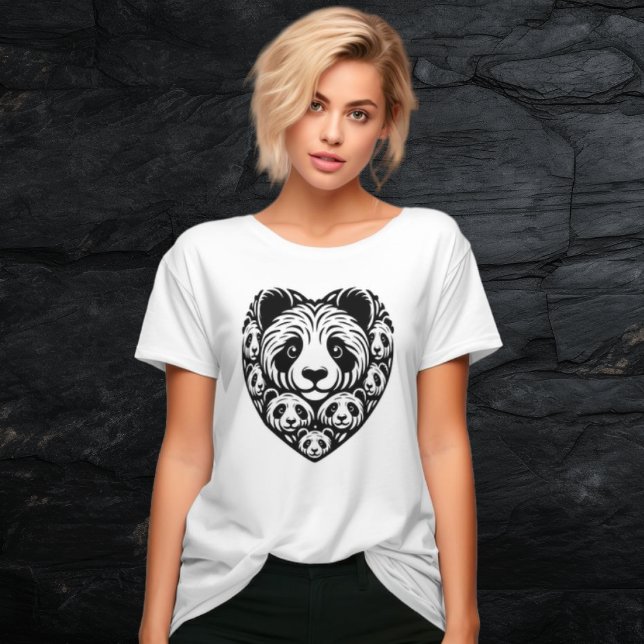 Panda love heart T-Shirt (Creator Uploaded)