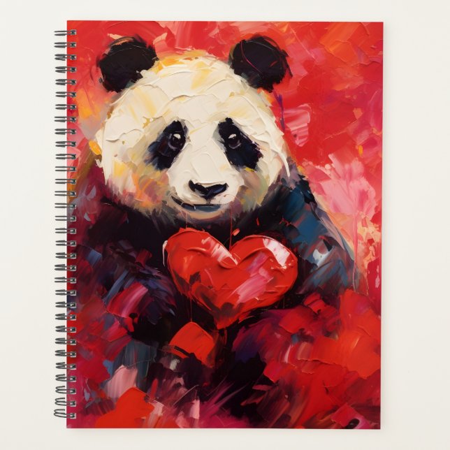 Panda Love hearts Planner (Front)