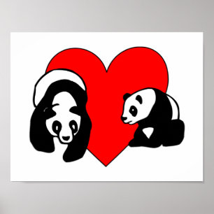 Panda Love Poster