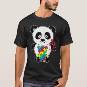 Panda Love Puzzle Autism Awareness T-Shirt