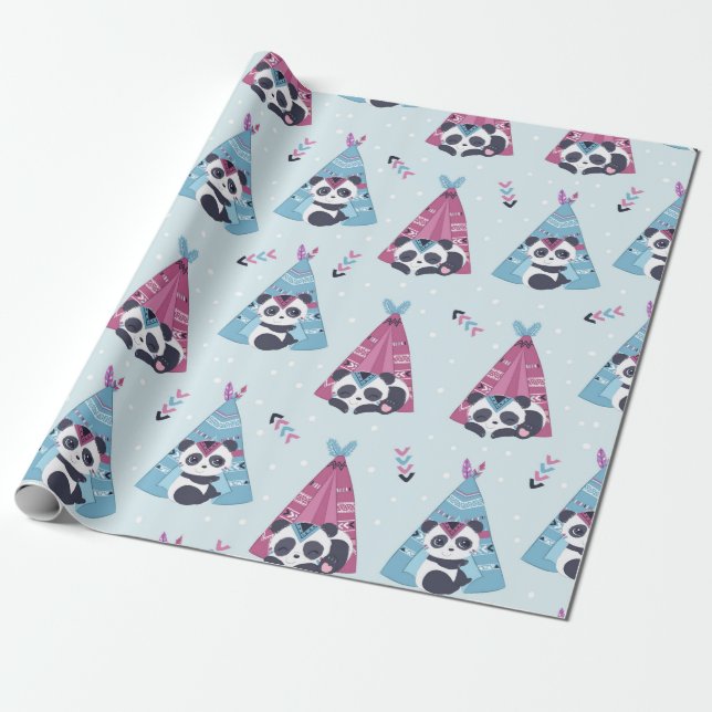 Panda Lover | To Be Like Panda Wrapping Paper (Unrolled)