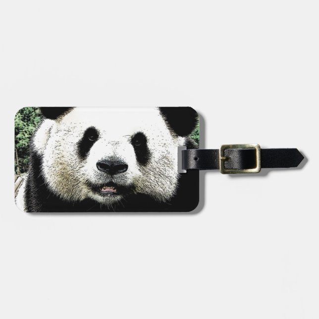 Panda Luggage Tag (Front Horizontal)