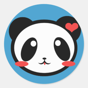 Panda Luv! Classic Round Sticker