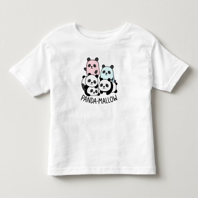 Panda-Mallow Stack – Cute Squishy Marshmallow Pand Toddler T-shirt (Front)