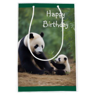 Panda Mama et sac cadeau bébé