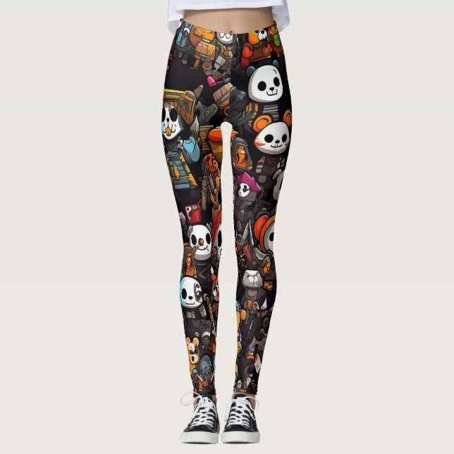 Panda Mania Leggings (Front)