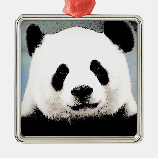 Panda Metal Ornament (Front)