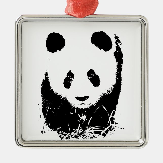 Panda Metal Ornament (Front)