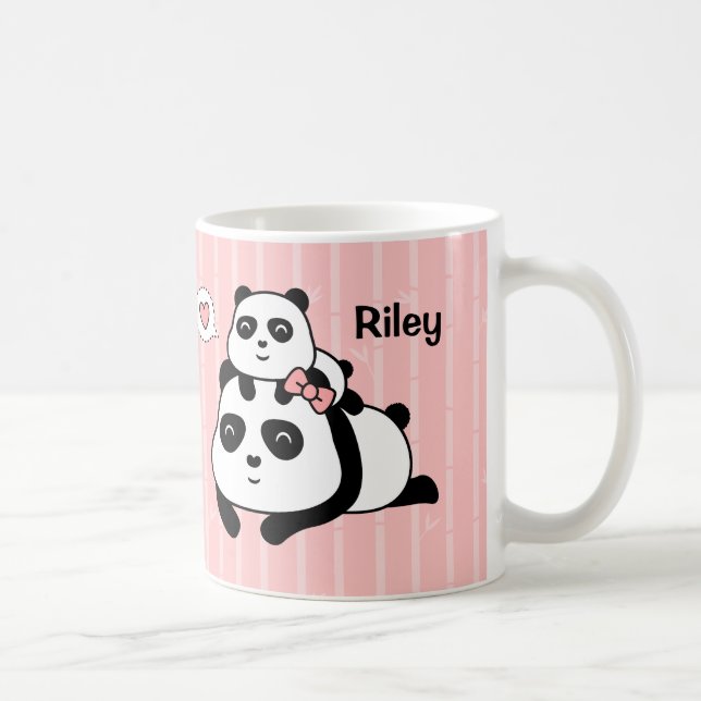 Panda mignon CUB et tasse personnalisée par (Droite)
