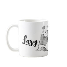 Panda minimaliste Lazy Morning Mug