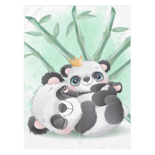 Panda Mom and Baby Gift For Kids Tablecloth