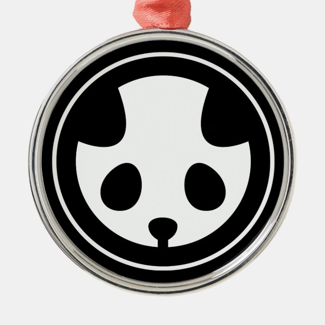 Panda mon metal ornament (Front)
