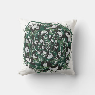 Panda-monium Throw Pillow