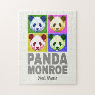 Panda Monroe Bear Pop Art Portrait Jigsaw Puzzle