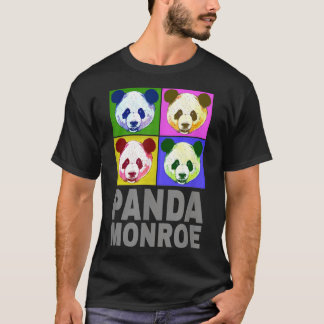 Panda Monroe Bear Pop Art Portrait  T-Shirt