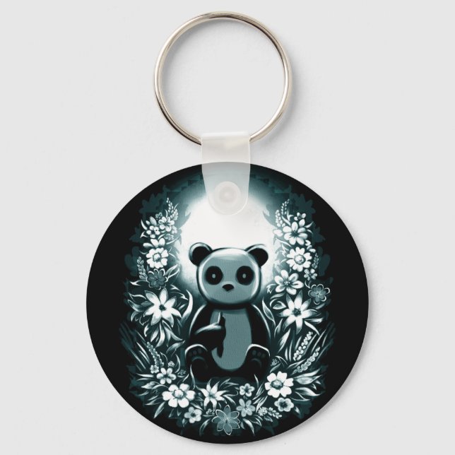 Panda Moon Keychain (Front)