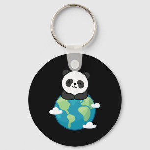 Panda Mother Earth Day Funny For Planet Environmen Keychain