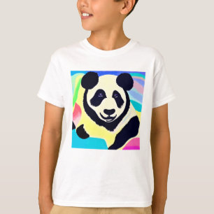 Panda multicolored background T-Shirt