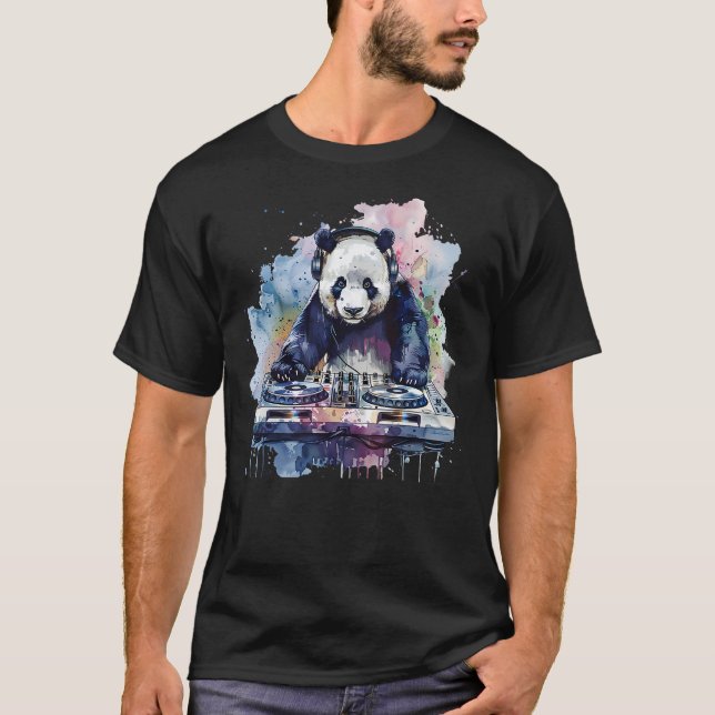 Panda Music DJ Beatmaker Panda Lover Turntable DJ  T-Shirt (Front)