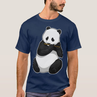 Panda Musician Flute Music T-Shirt