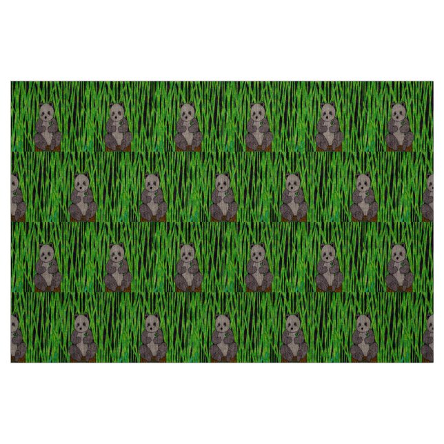 Panda - Natural Linen Fabric (Fat Quarter)