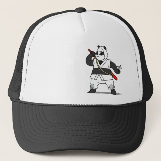 Panda Ninja Trucker Hat (Front)