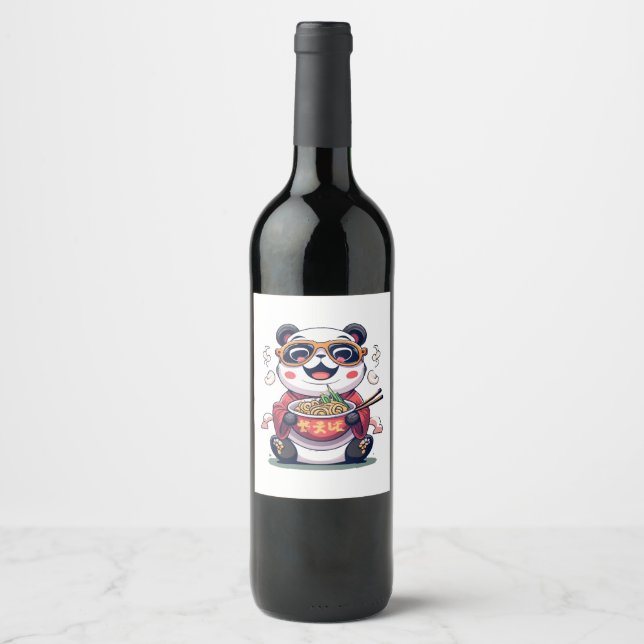 Panda Noodles Wine Label (Front)