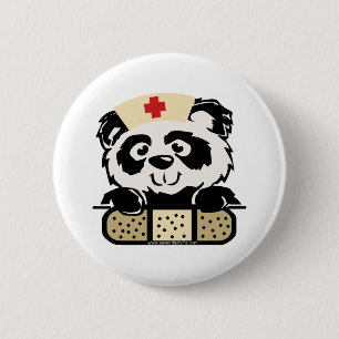 Panda Nurse 2 Inch Round Button