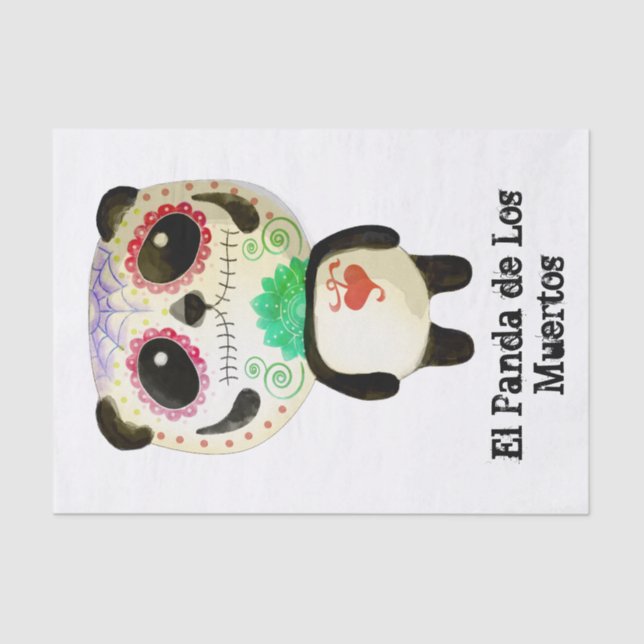 Panda of The Day of The Dead Tissue Paper (Front)