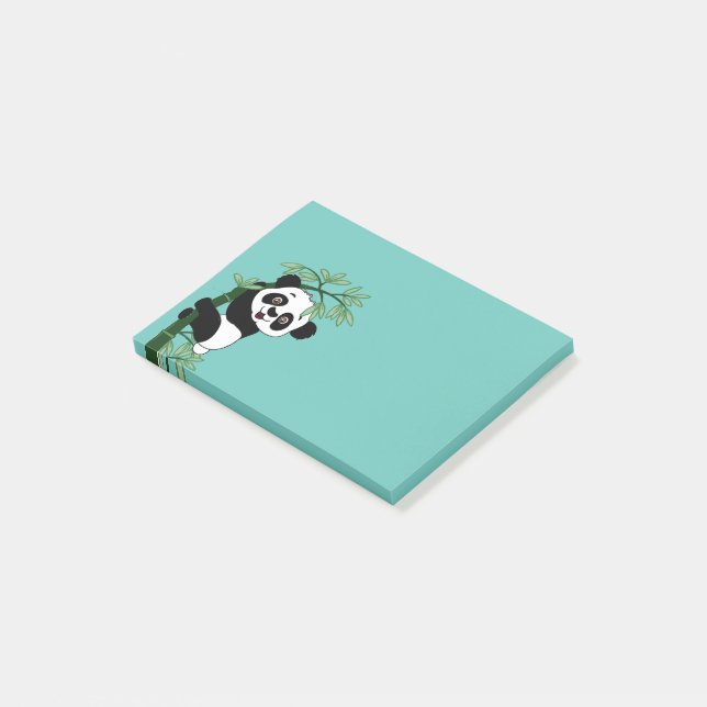 Panda on Bamboo Post-it Notes (Angled)