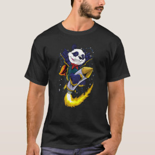 Panda On Rocket Space Sad Aesthetic Edgy Streetwea T-Shirt