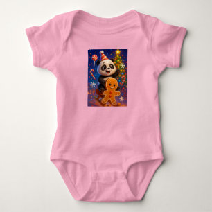 Panda on Sleigh, Author Natasha Us Baby Bodysuit
